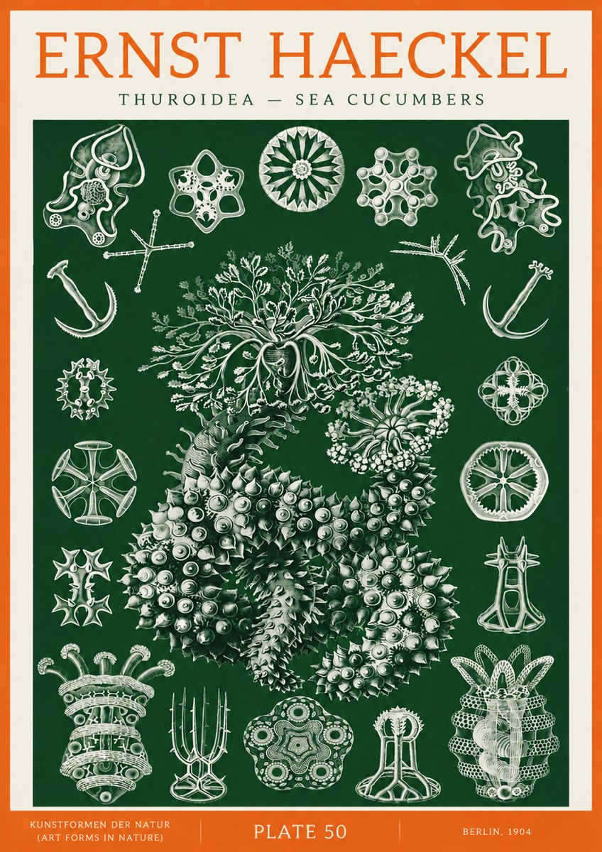 Ernst Haeckel Thuroidea - Sea Organisms No3 - Póster