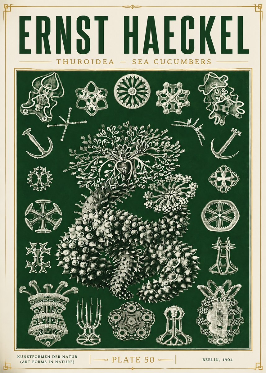 Ernst Haeckel Thuroidea - Sea Organisms No6 - Póster