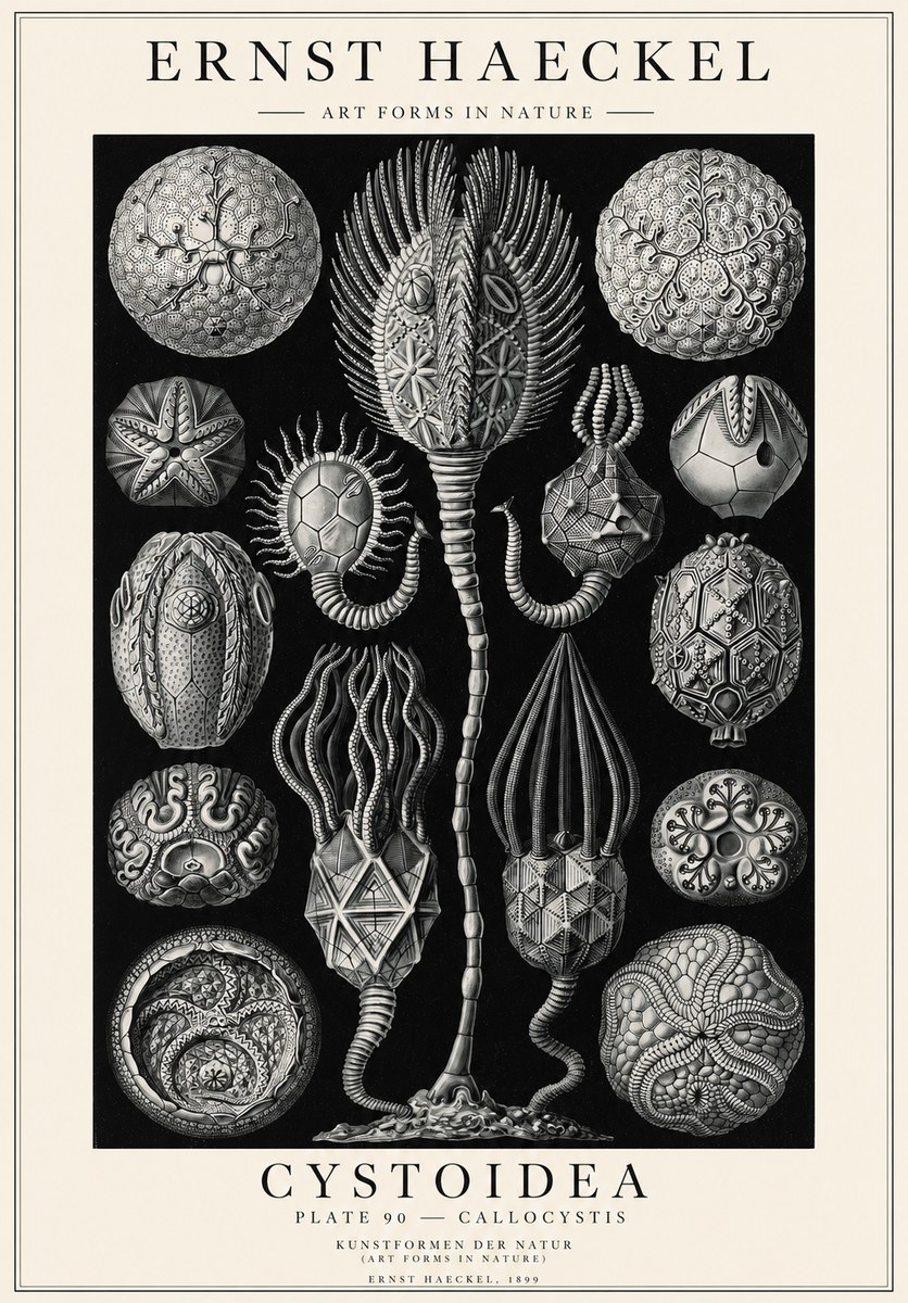 Ernst Haeckel Cystoidea - Callocystis No1 - Póster