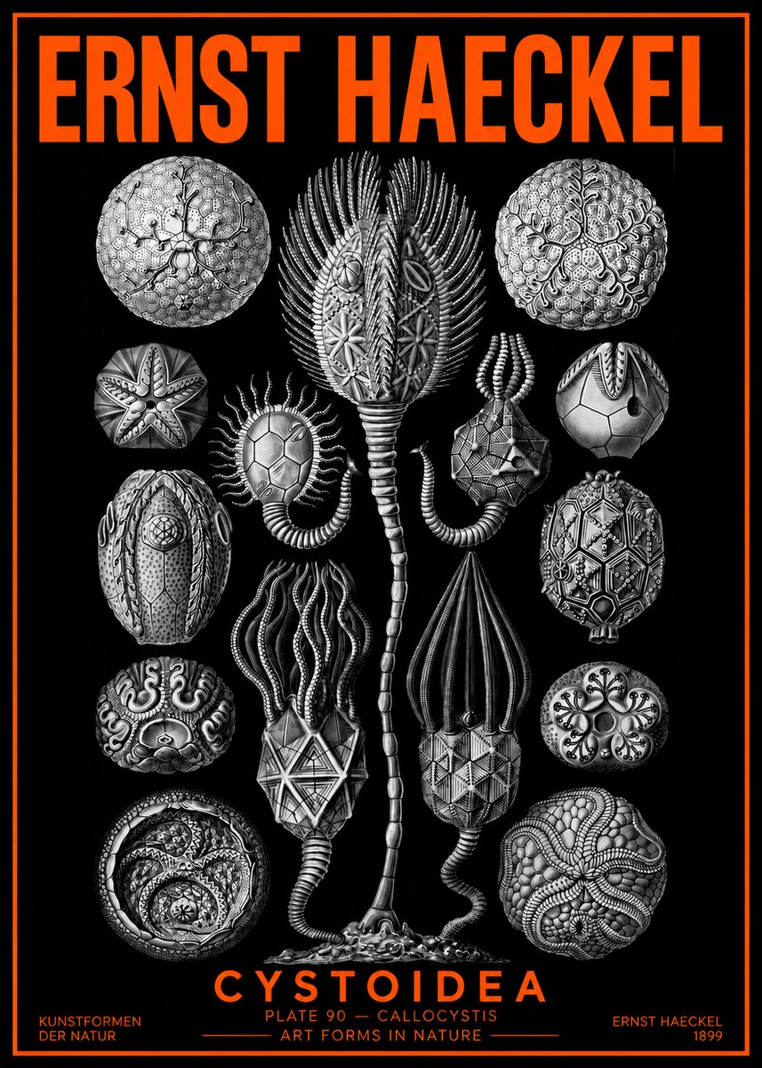 Ernst Haeckel Cystoidea - Callocystis No2 - Póster