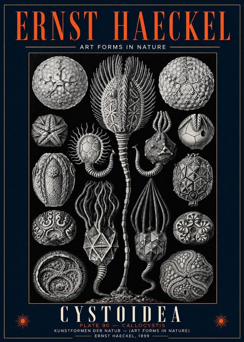 Ernst Haeckel Cystoidea - Callocystis No5 - Póster