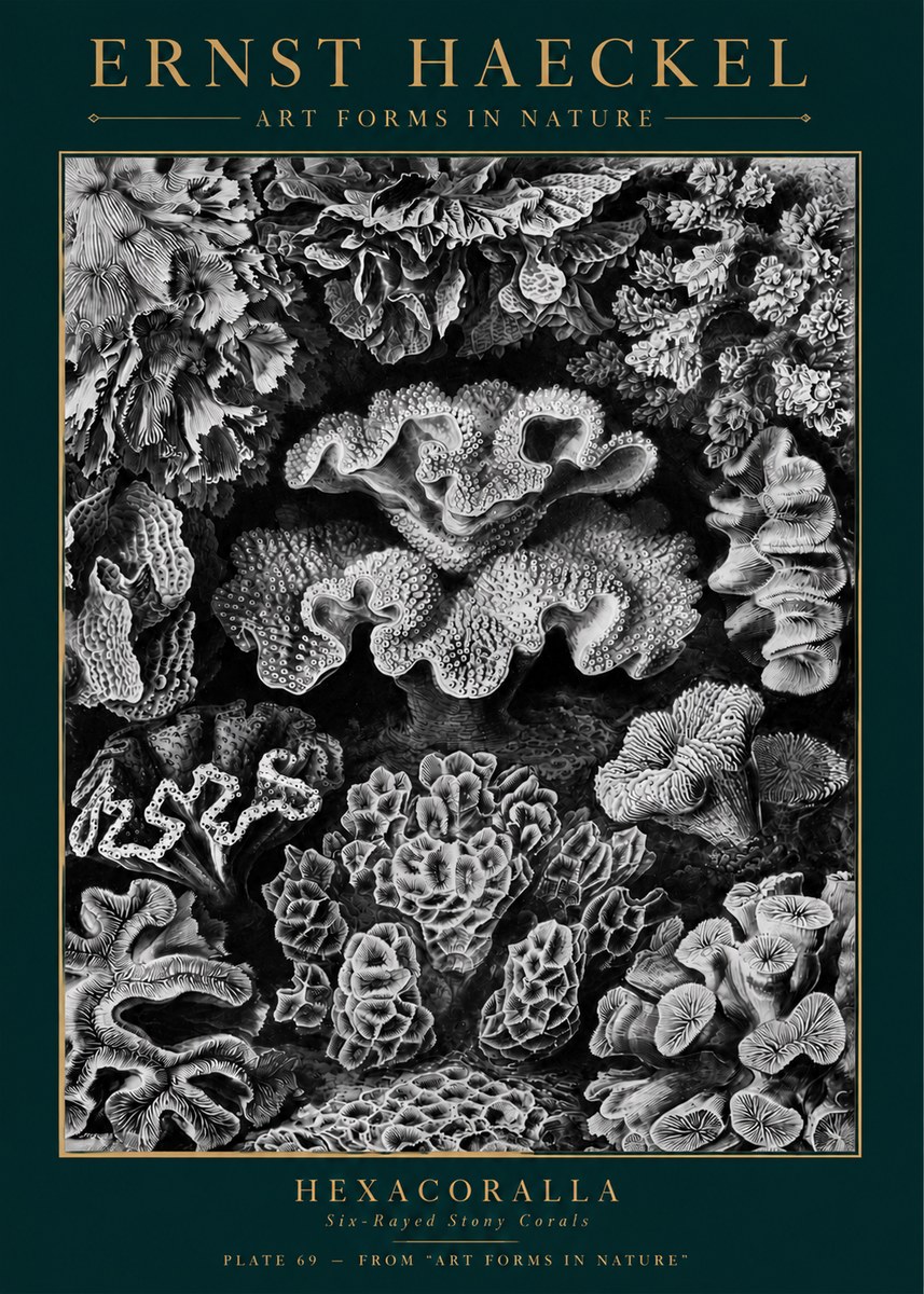 Ernst Haeckel Hexacorallia No5 - Póster