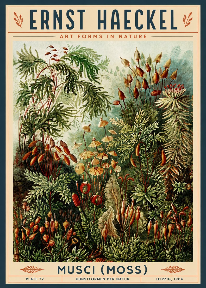 Ernst Haeckel Musci (Moss) No3 - Póster