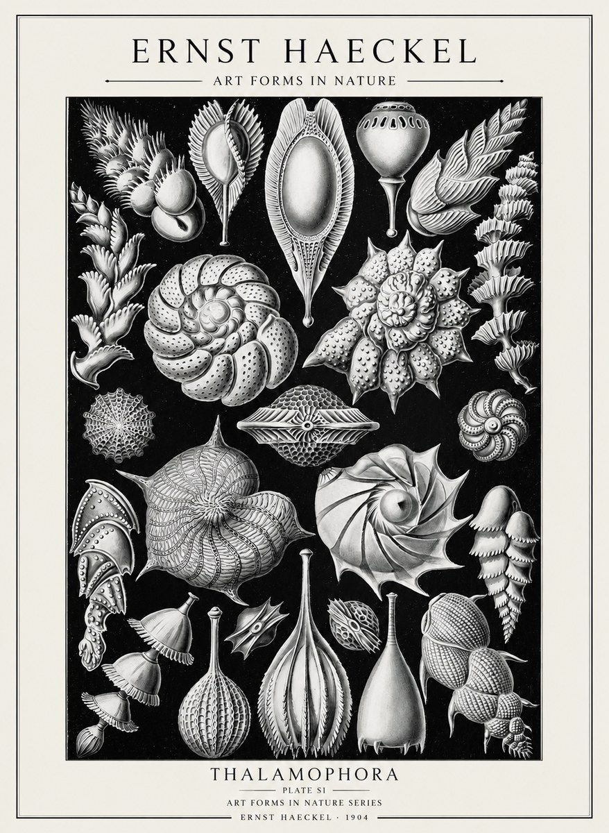 Ernst Haeckel Thalamophora No2 - Póster