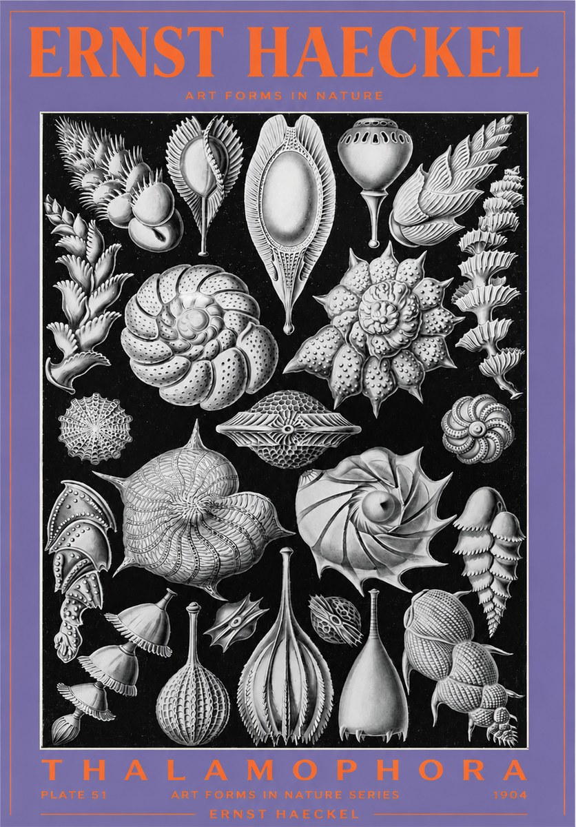 Ernst Haeckel Thalamophora No3 - Póster