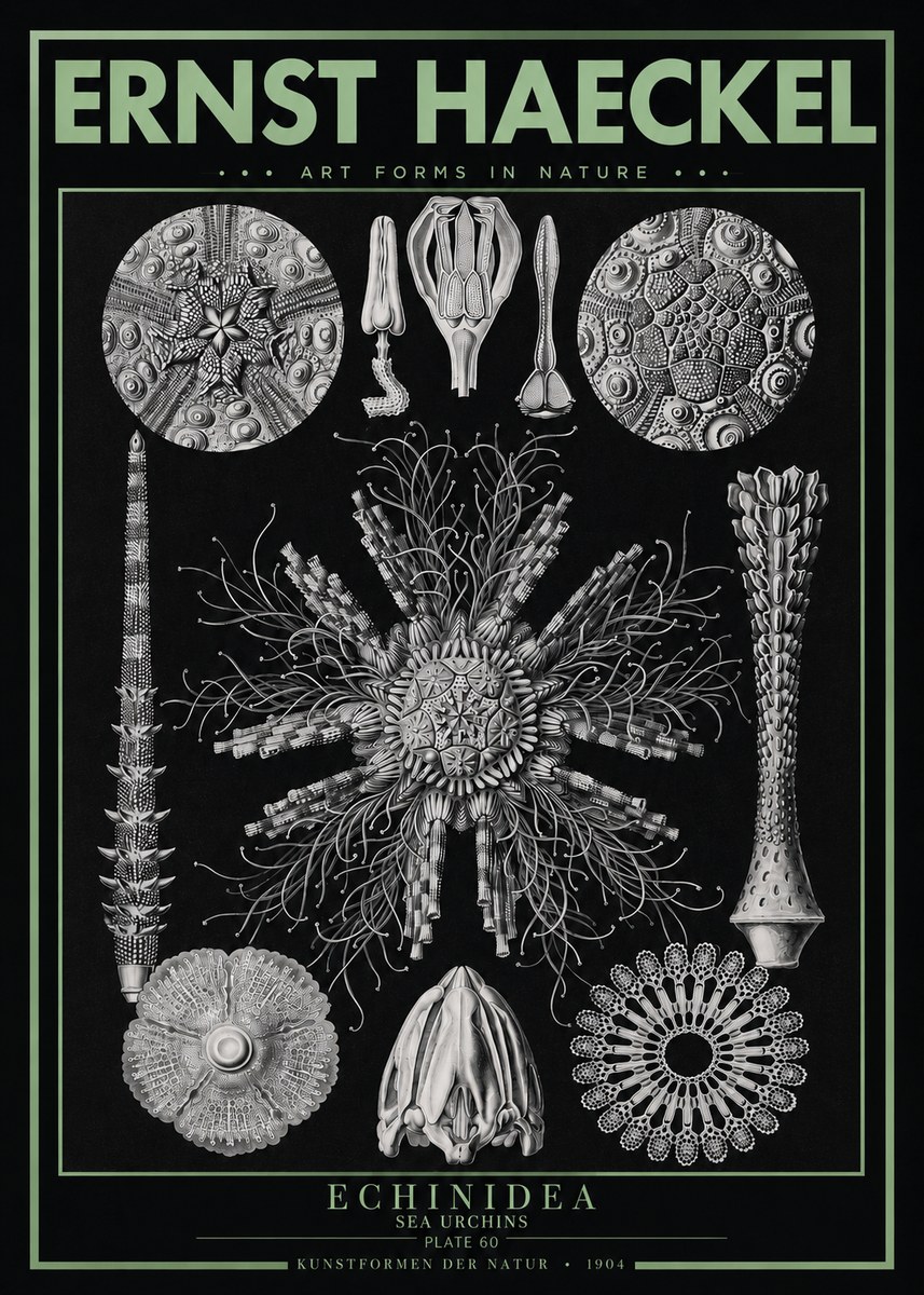 Ernst Haeckel Echinidea Sea Urchins No3 - Póster