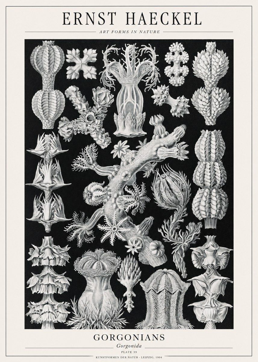 Ernst Haeckel Gorgonians No1 - Póster