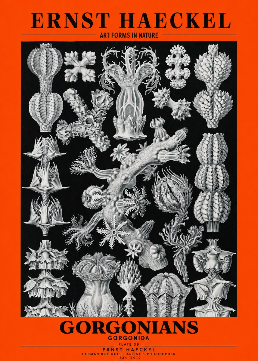 Ernst Haeckel Gorgonians No3 - Póster