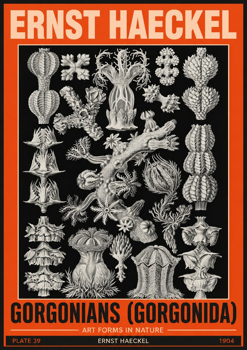 Ernst Haeckel Gorgonians No5 - Póster
