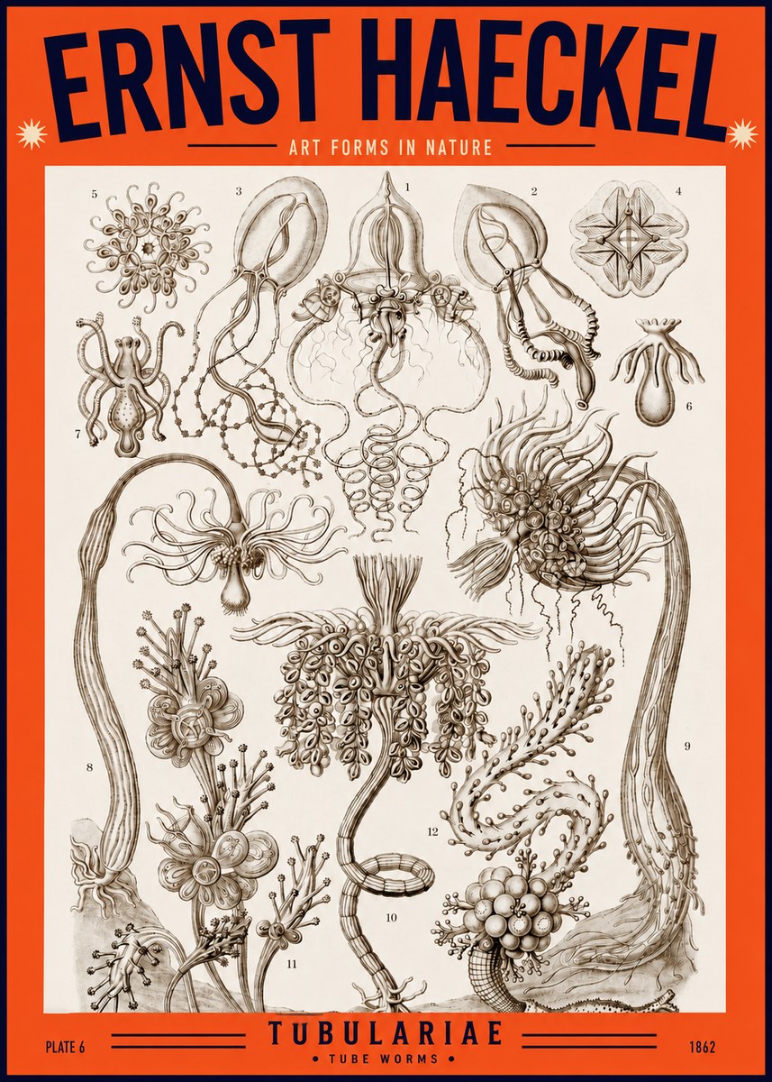 Ernst Haeckel Tubulariae No2 - Póster