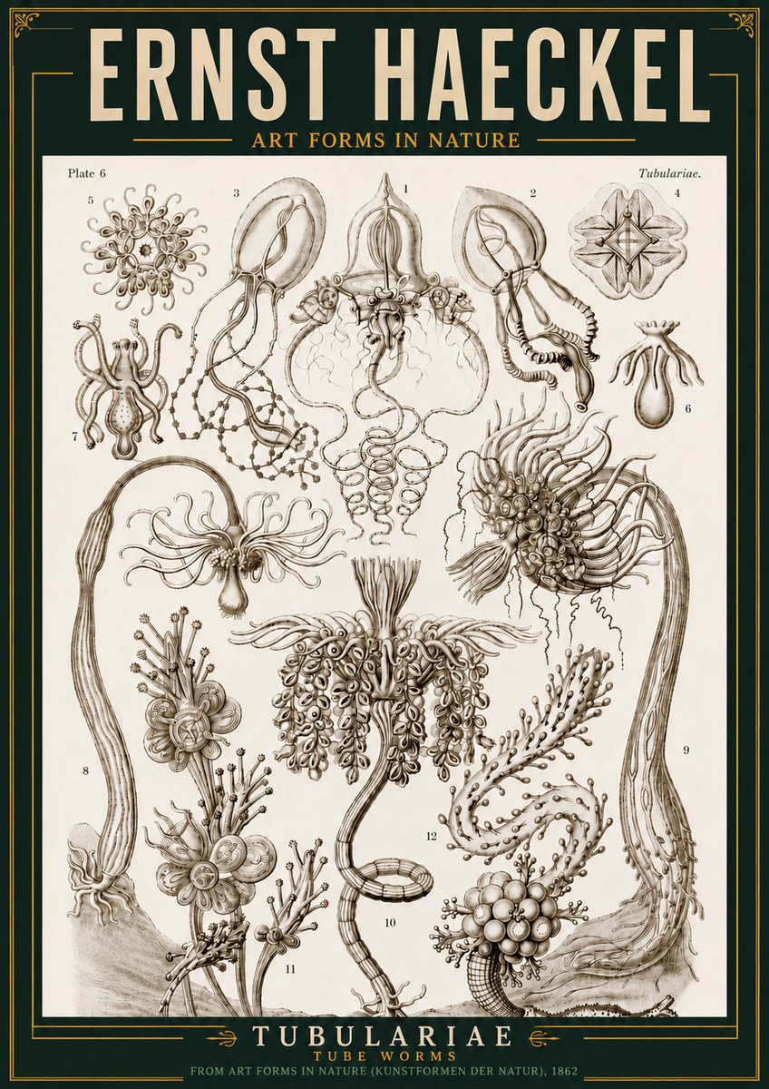 Ernst Haeckel Tubulariae No3 - Póster