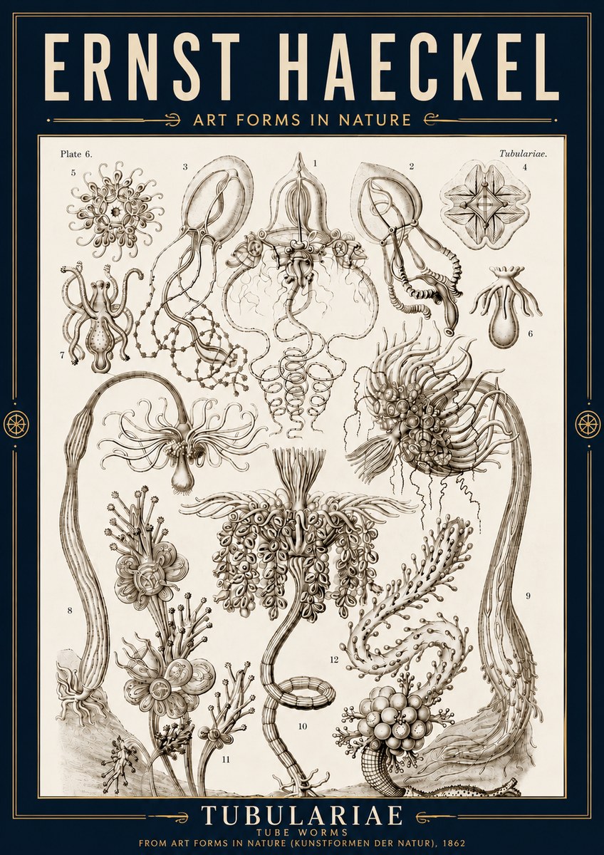 Ernst Haeckel Tubulariae No4 - Póster
