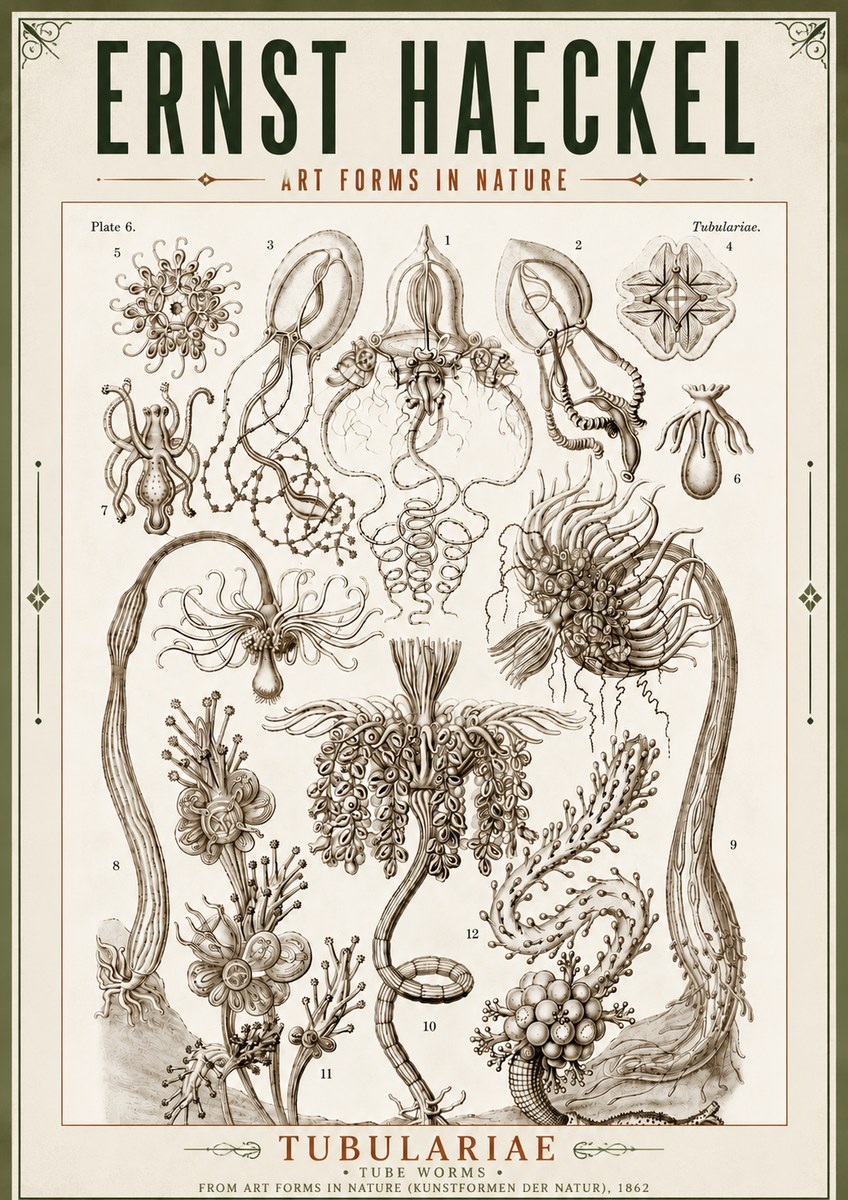 Ernst Haeckel Tubulariae No5 - Póster