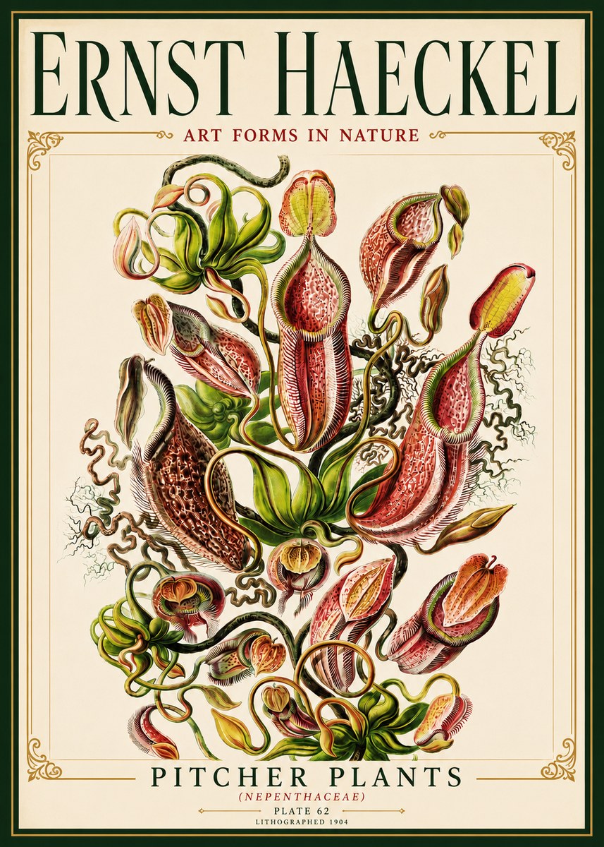Ernst Haeckel Pitcher Plants No6 - Póster