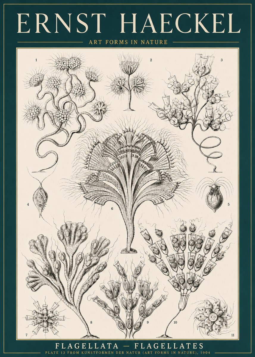 Ernst Haeckel Flagellata - Flagellates No3 - Póster