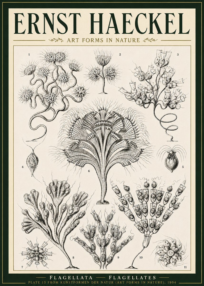 Ernst Haeckel Flagellata - Flagellates No5 - Póster