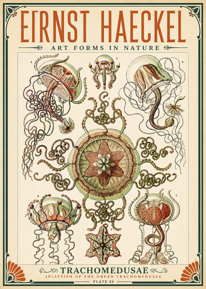 Ernst Haeckel Trachomedusae No5 - Póster