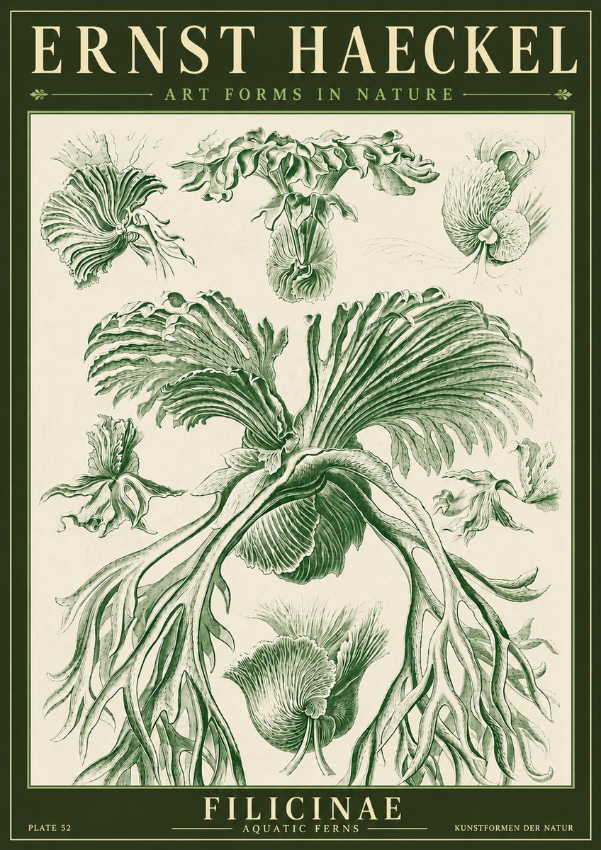 Ernst Haeckel Filicinae No4 - Póster