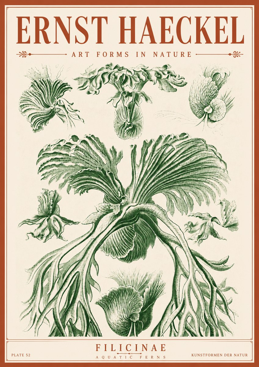 Ernst Haeckel Filicinae No6 - Póster