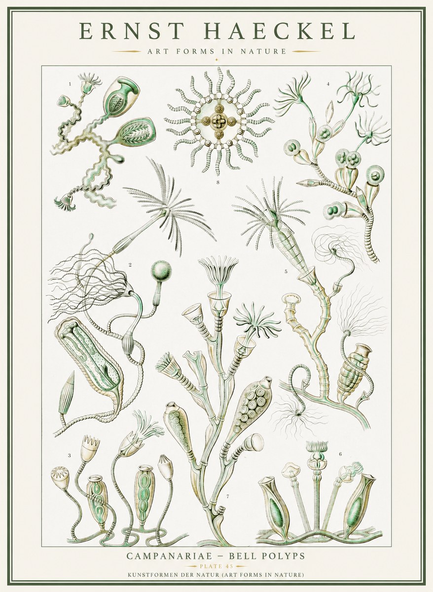 Ernst Haeckel Campanariae – Bell Polyps No1 - Póster