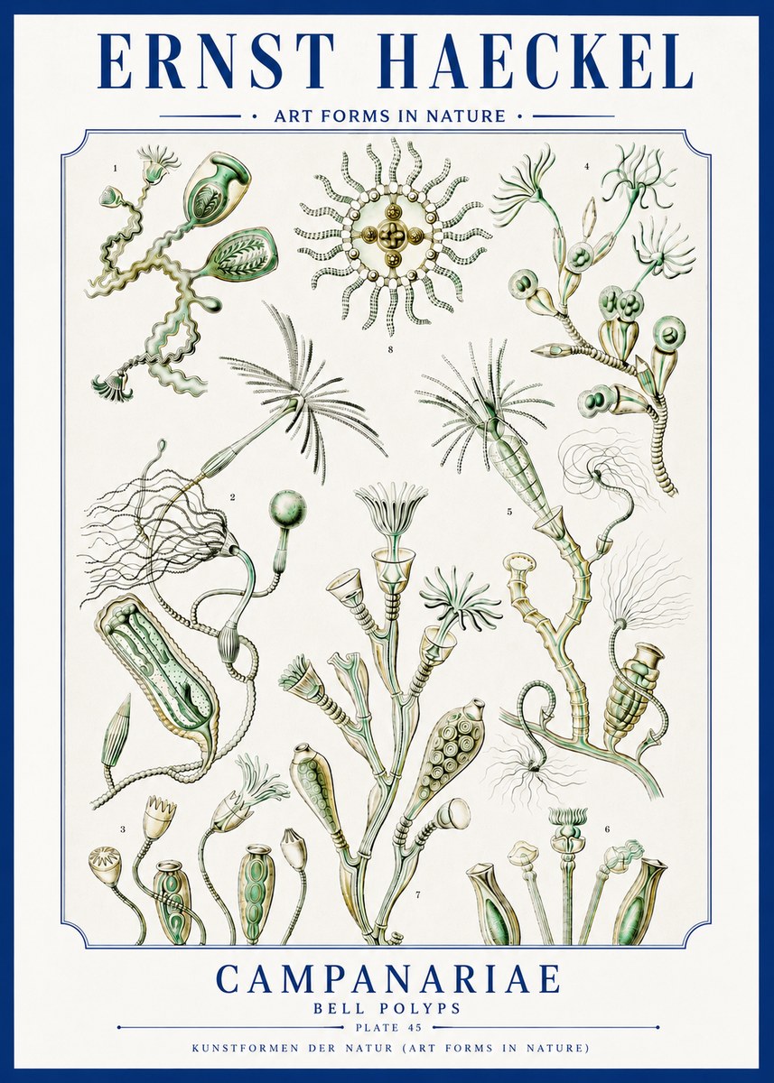 Ernst Haeckel Campanariae – Bell Polyps No3 - Póster