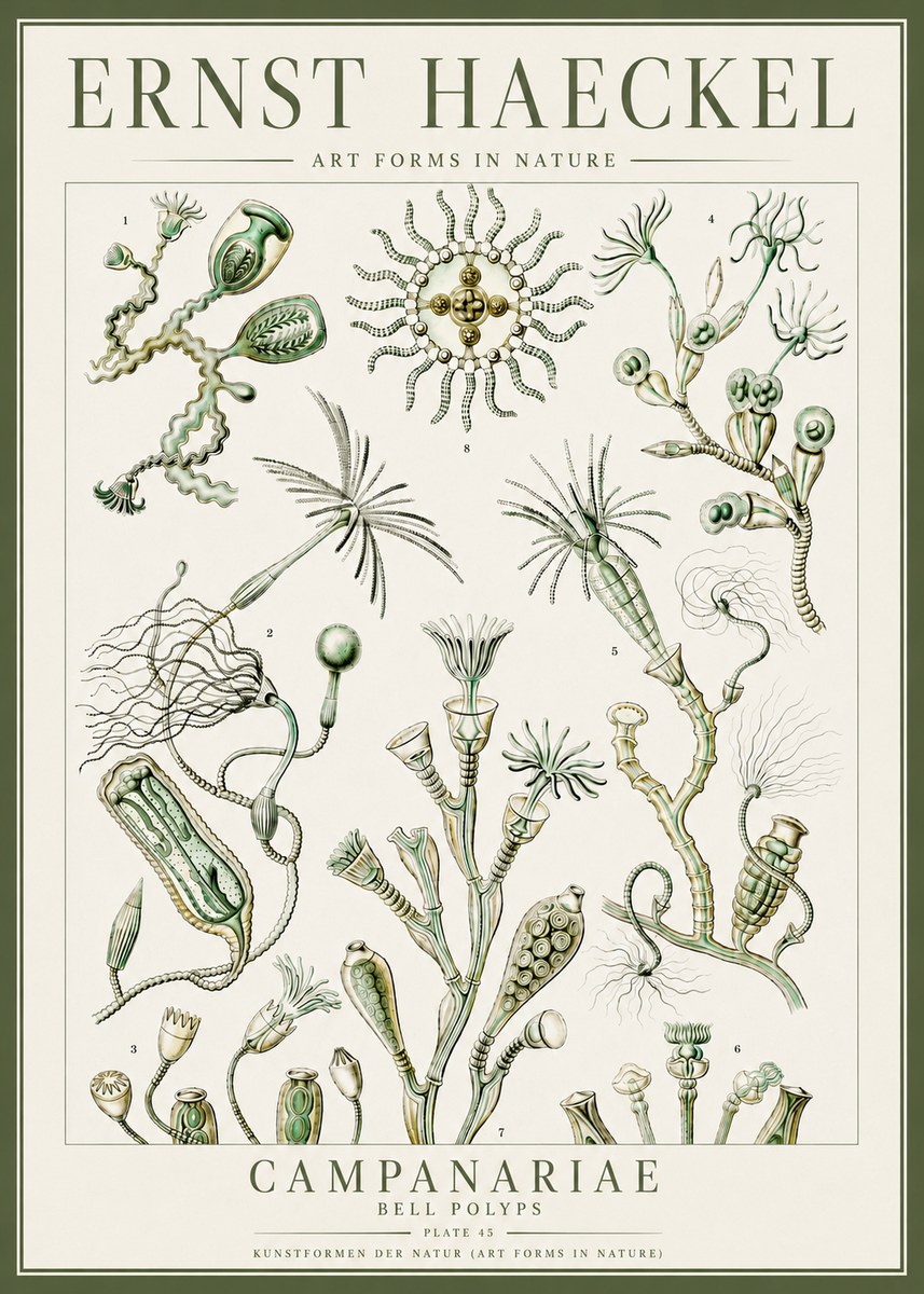 Ernst Haeckel Campanariae – Bell Polyps No4 - Póster