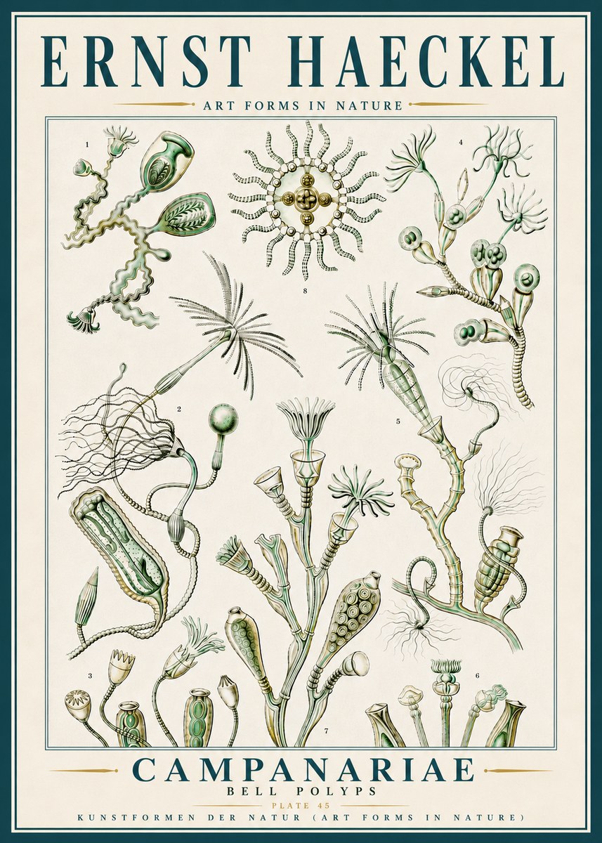 Ernst Haeckel Campanariae – Bell Polyps No5 - Póster