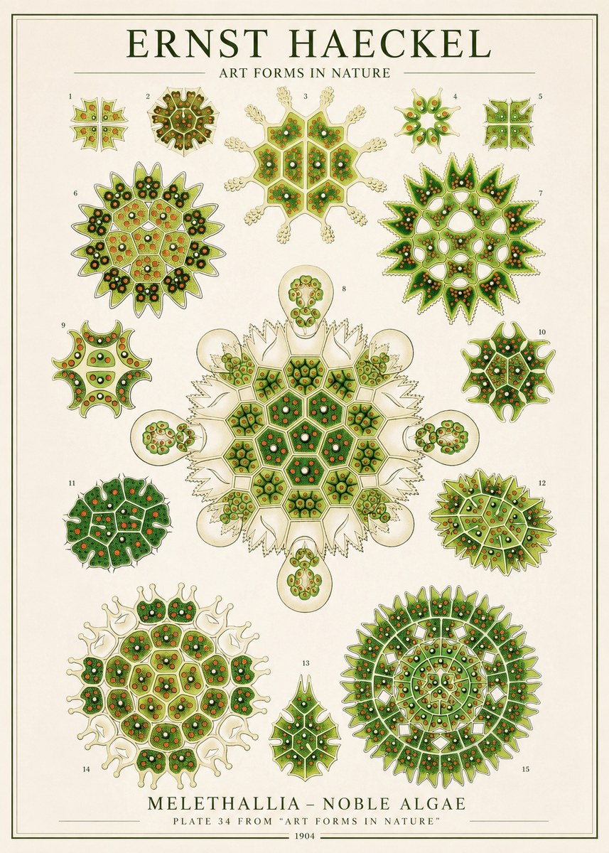 Ernst Haeckel Melethallia - Noble Algae No1 - Póster