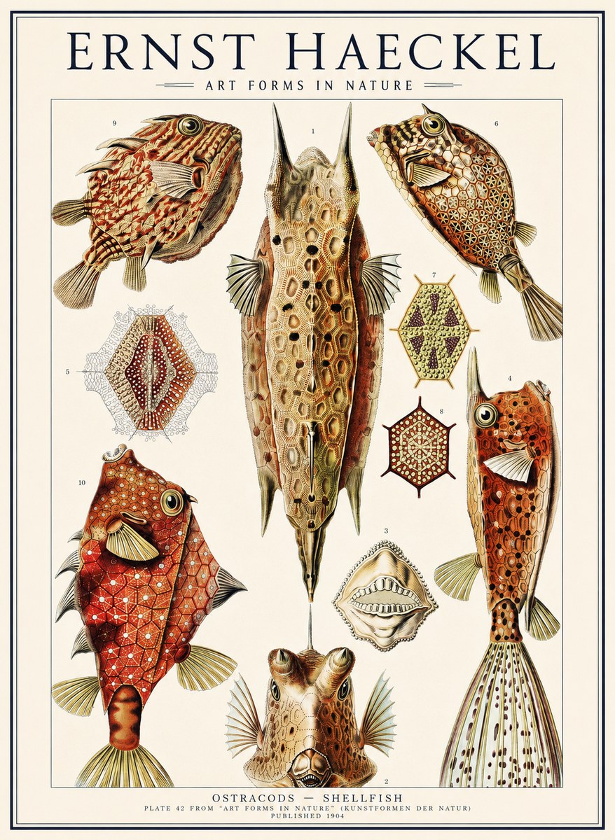 Ernst Haeckel Ostracodes Crustacea No3 - Póster