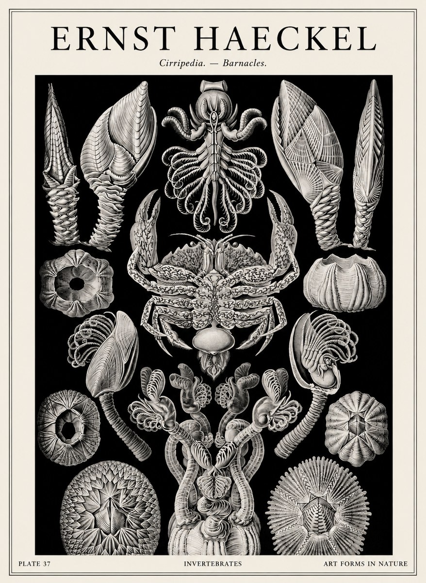 Ernst Haeckel Cirripedia Barnacles No4 - Póster