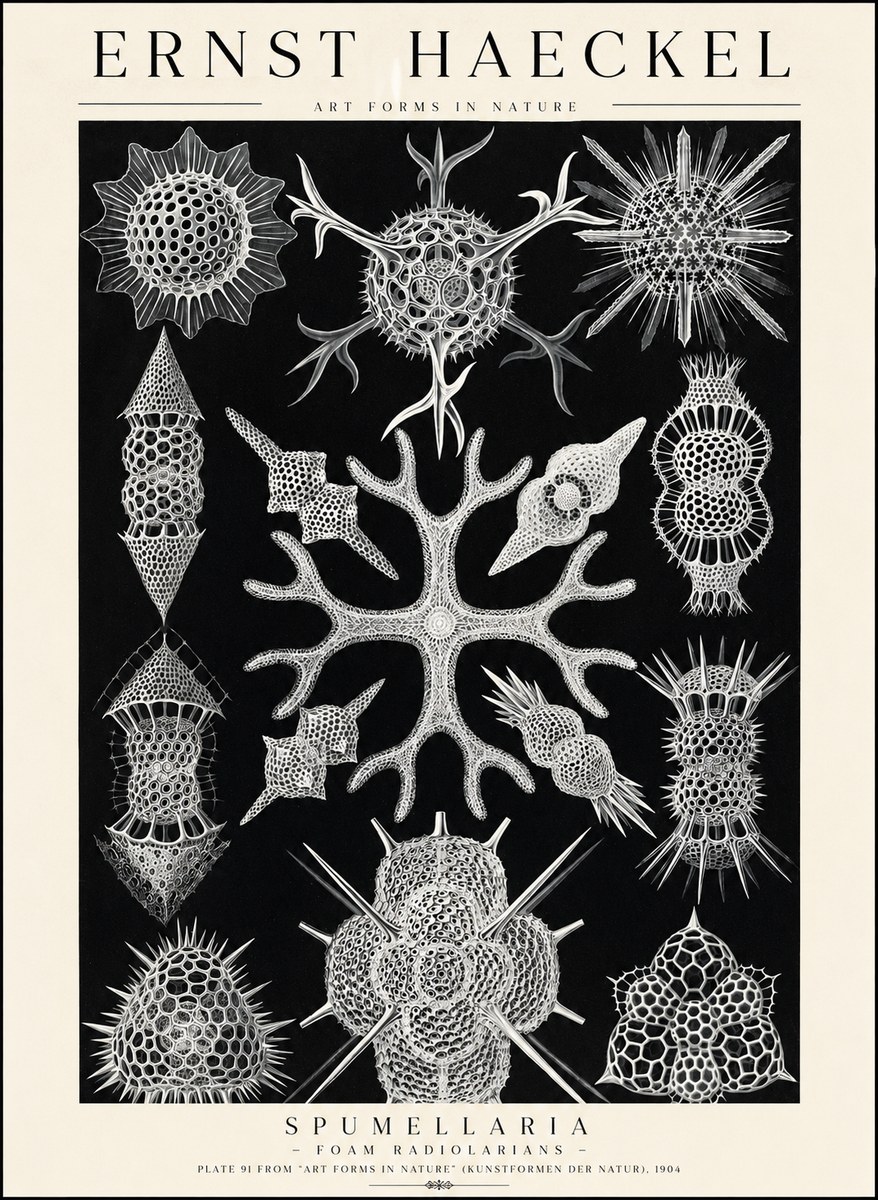 Ernst Haeckel Spumellaria No1 - Póster