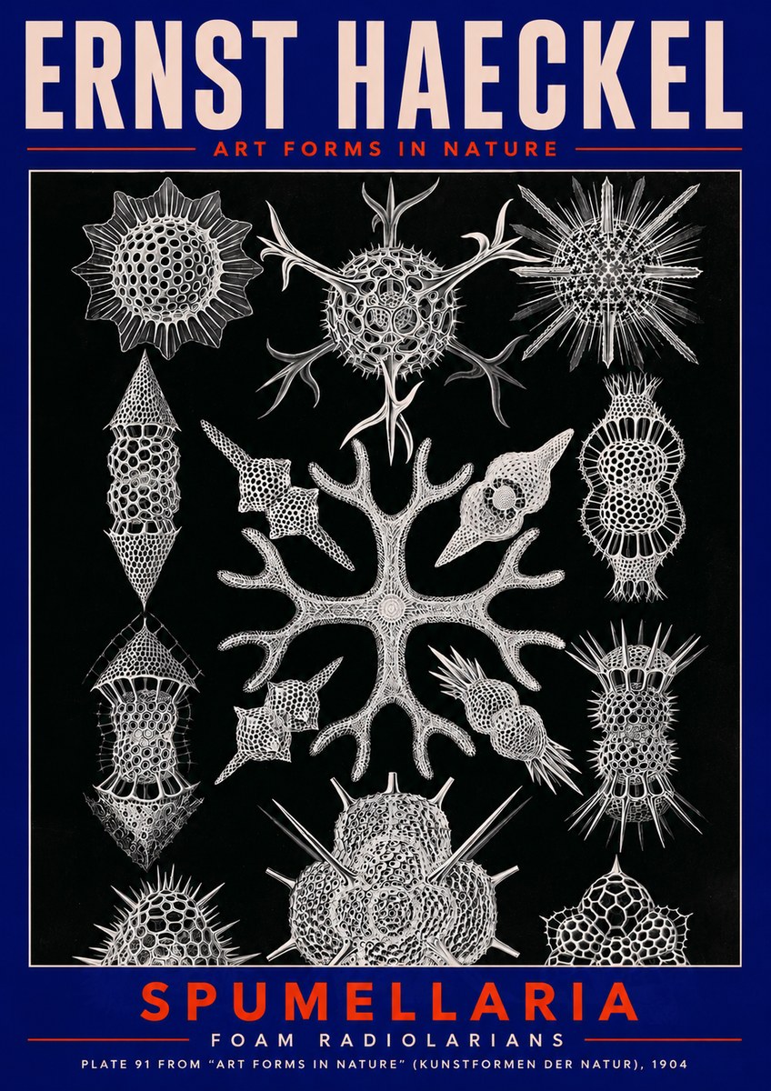 Ernst Haeckel Spumellaria No2 - Póster