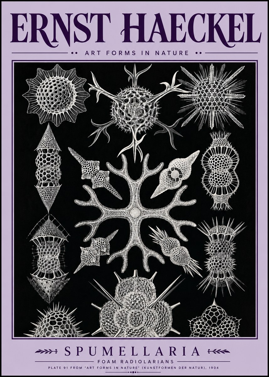 Ernst Haeckel Spumellaria No5 - Póster