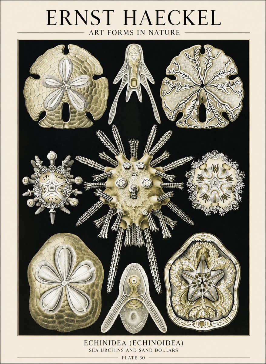 Ernst Haeckel Echinidea — Sea Urchins No6 - Póster
