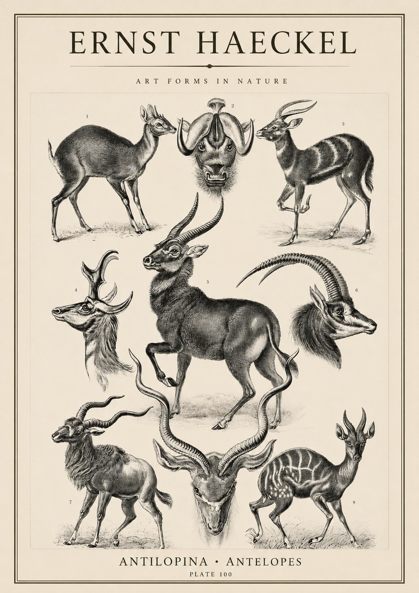Ernst Haeckel Antelopes No4 - Póster