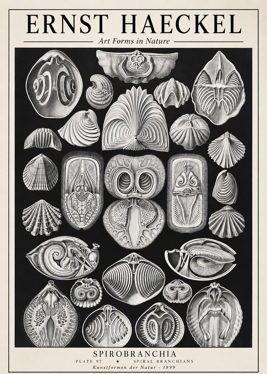 Ernst Haeckel Spirobranchia No1 - Póster