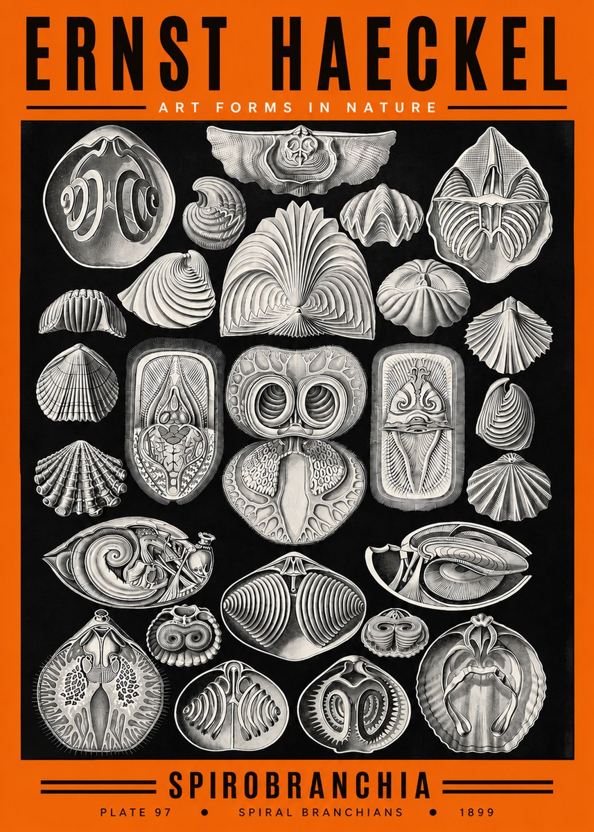 Ernst Haeckel Spirobranchia No2 - Póster