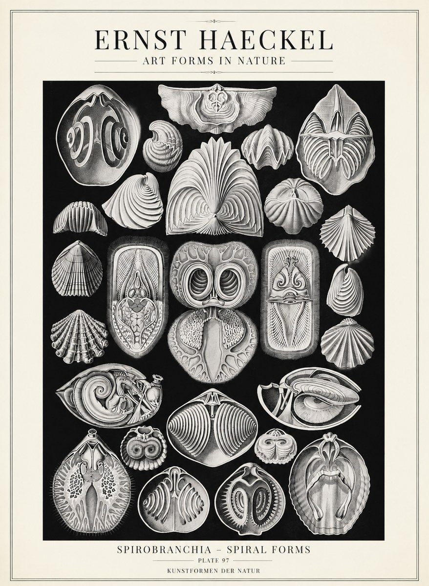 Ernst Haeckel Spirobranchia No4 - Póster