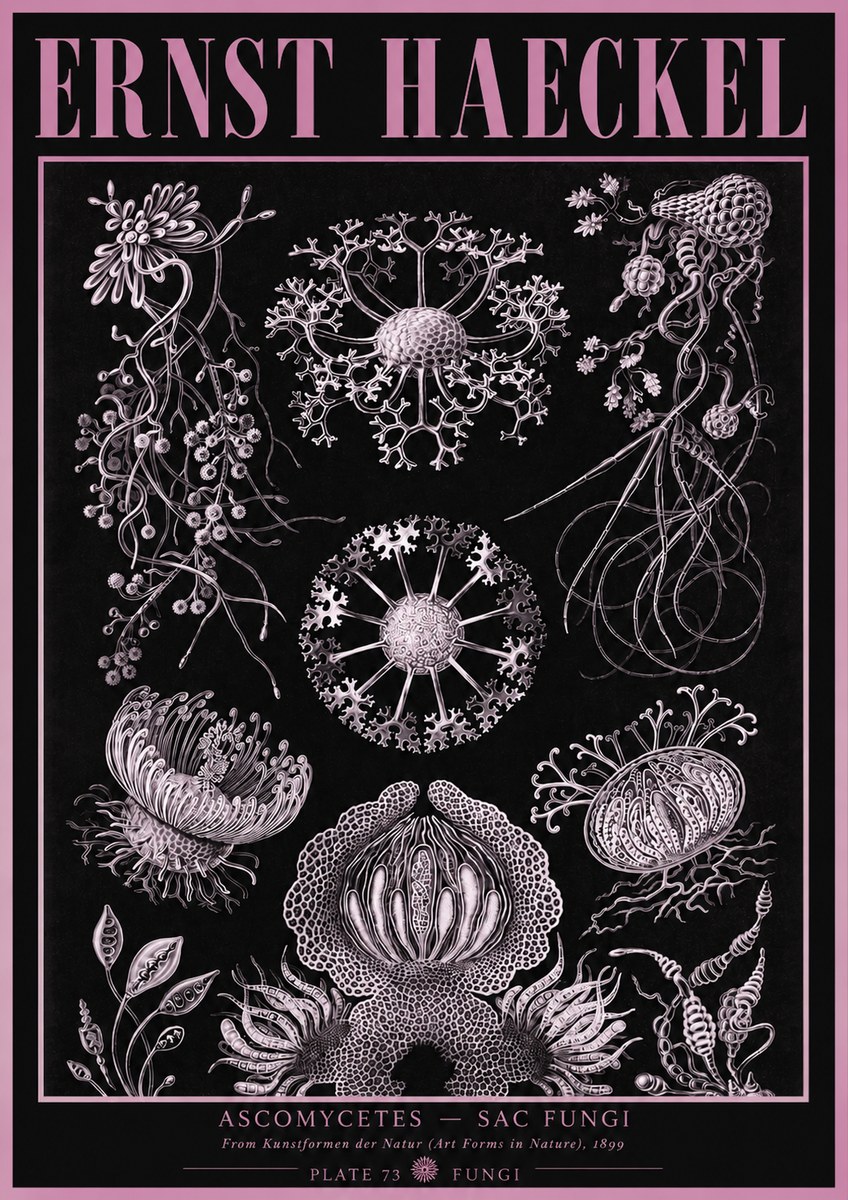 Ernst Haeckel Ascomycetes — Sac Fungi No3 - Póster