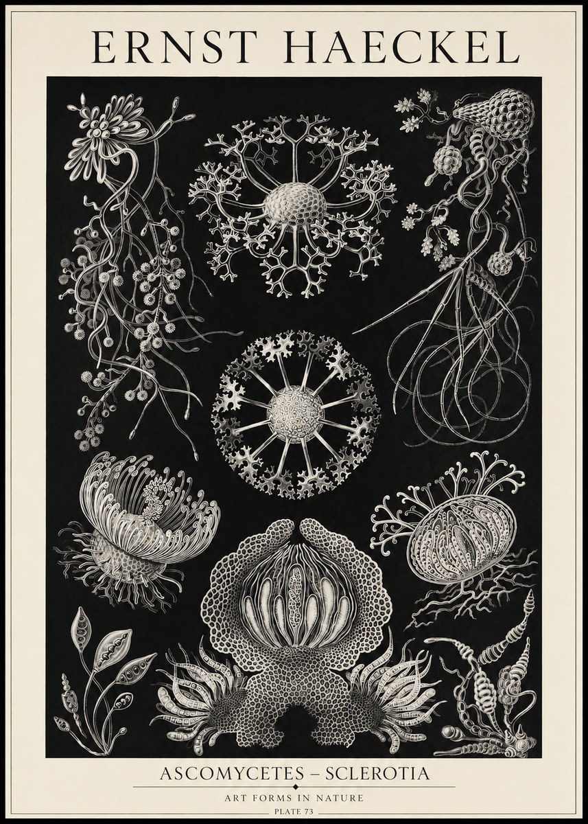 Ernst Haeckel Ascomycetes — Sac Fungi No5 - Póster