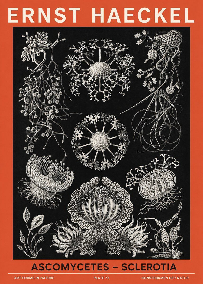 Ernst Haeckel Ascomycetes — Sac Fungi No6 - Póster