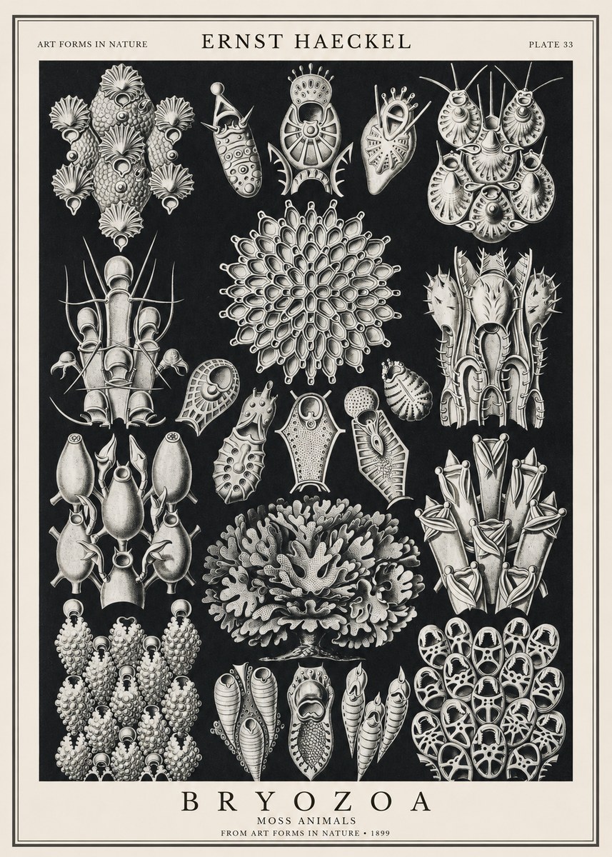 Ernst Haeckel Bryozoa No1 - Póster