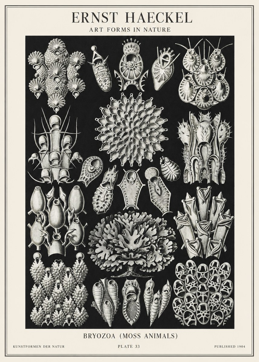 Ernst Haeckel Bryozoa No2 - Póster