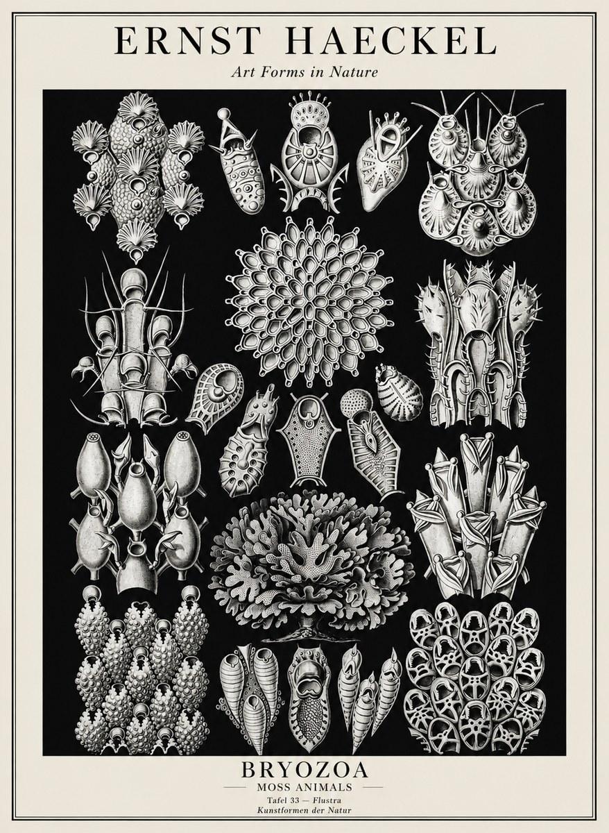 Ernst Haeckel Bryozoa No3 - Póster