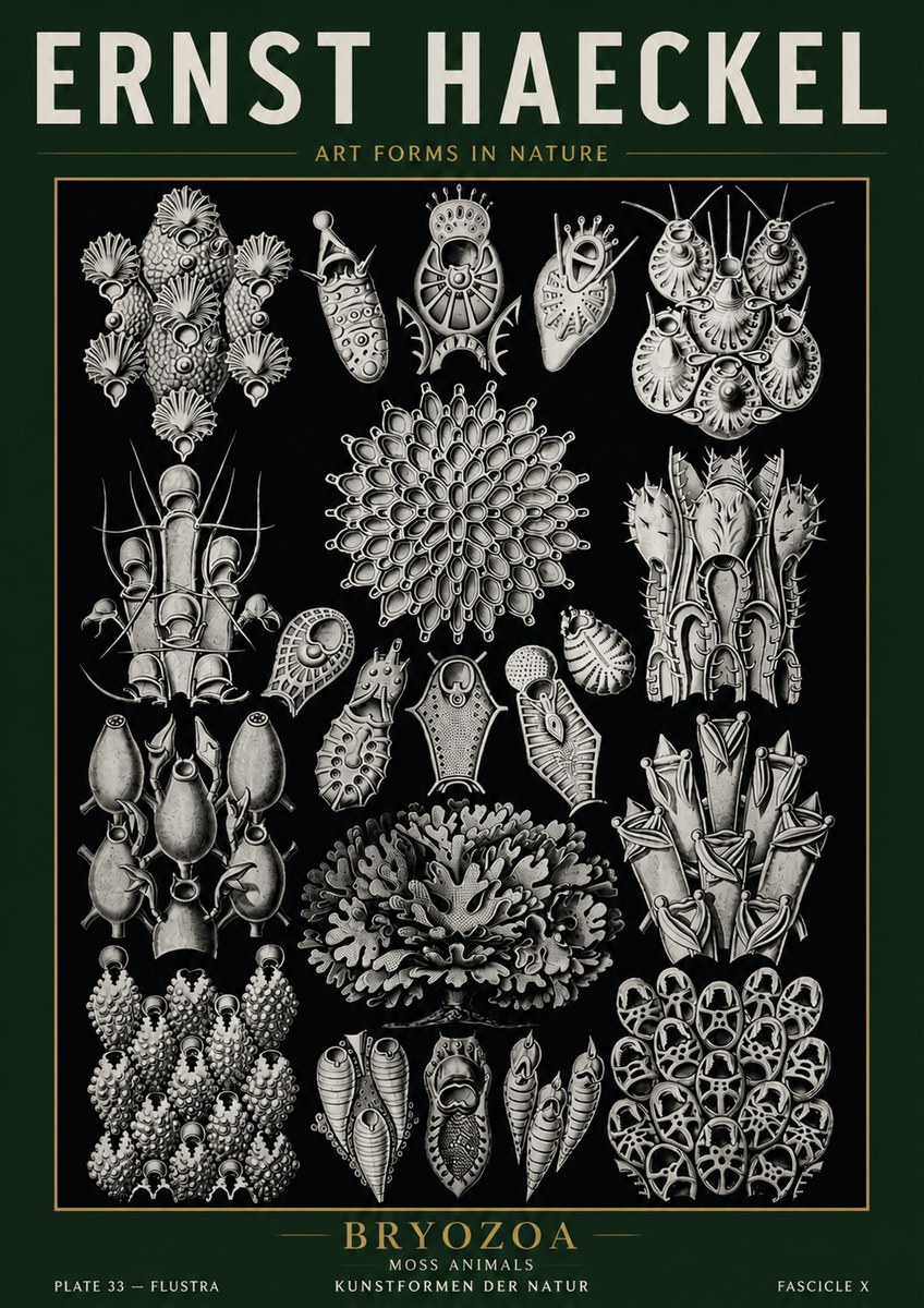 Ernst Haeckel Bryozoa No5 - Póster