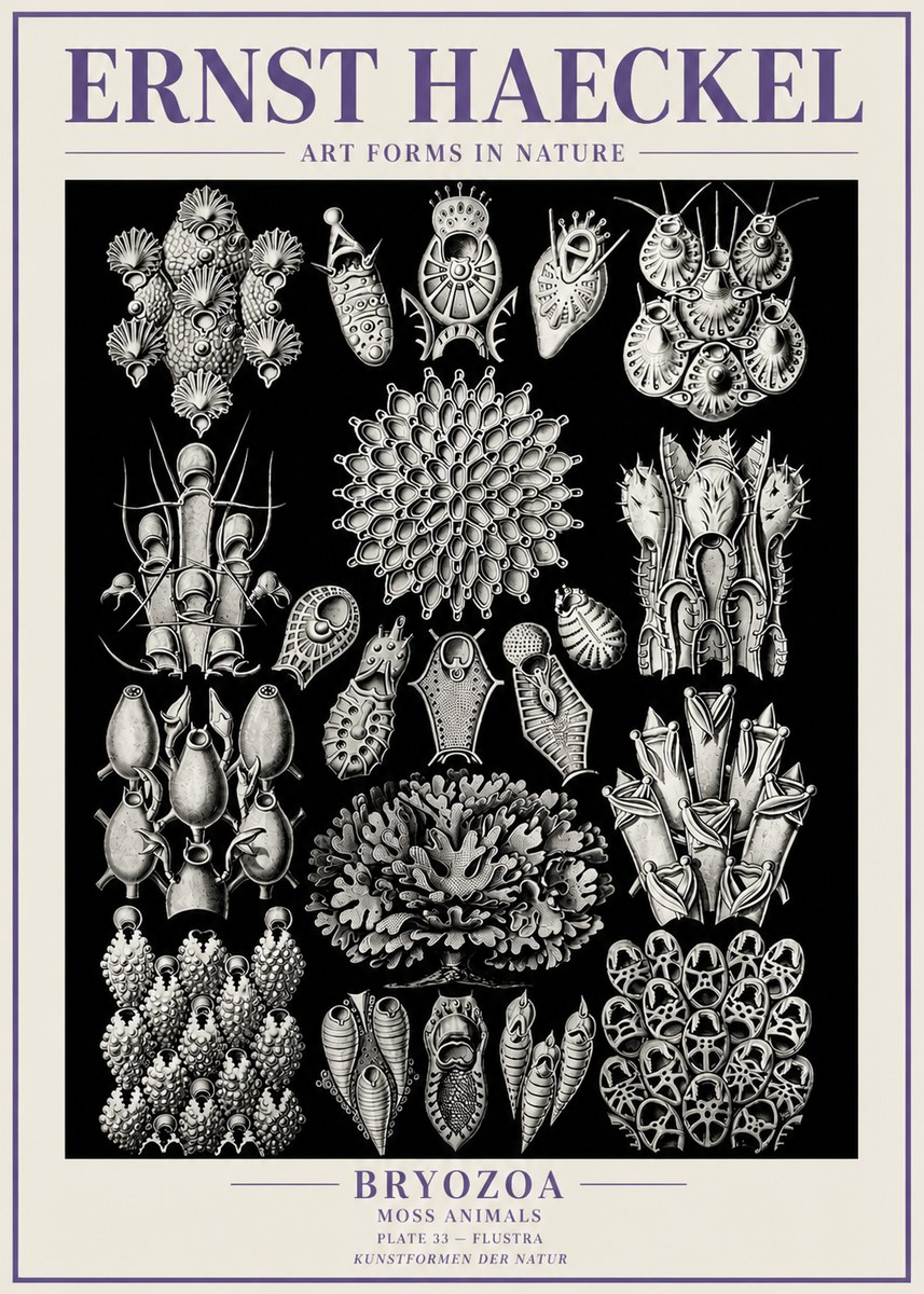 Ernst Haeckel Bryozoa No6 - Póster