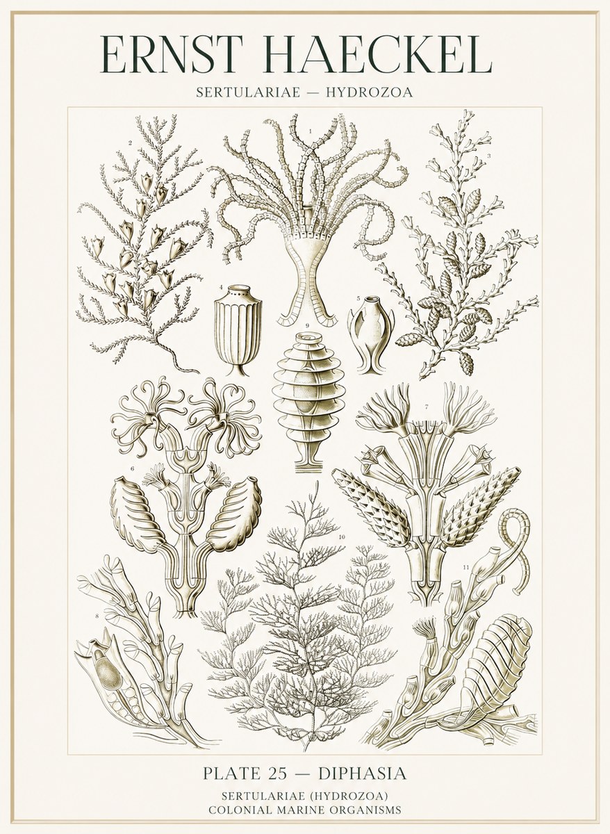 Ernst Haeckel Sertulariidae No2 - Póster