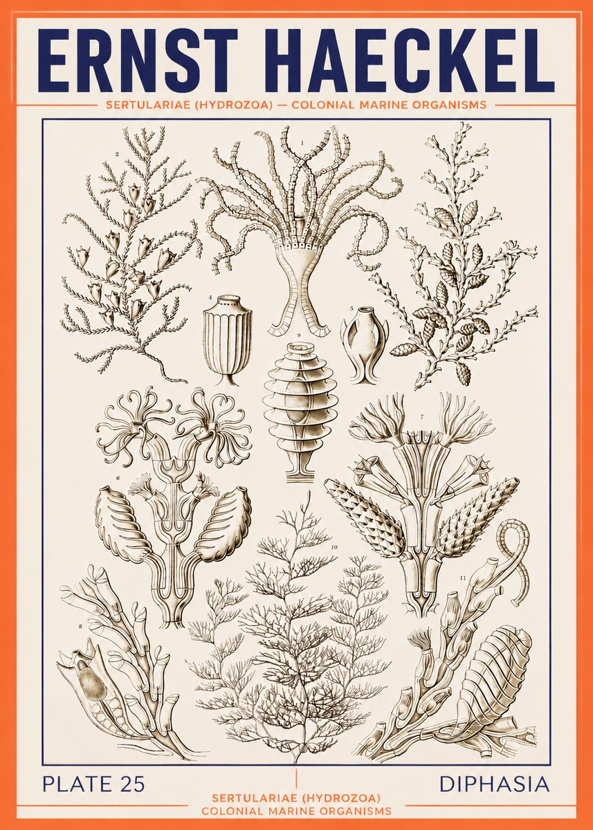 Ernst Haeckel Sertulariidae No4 - Póster