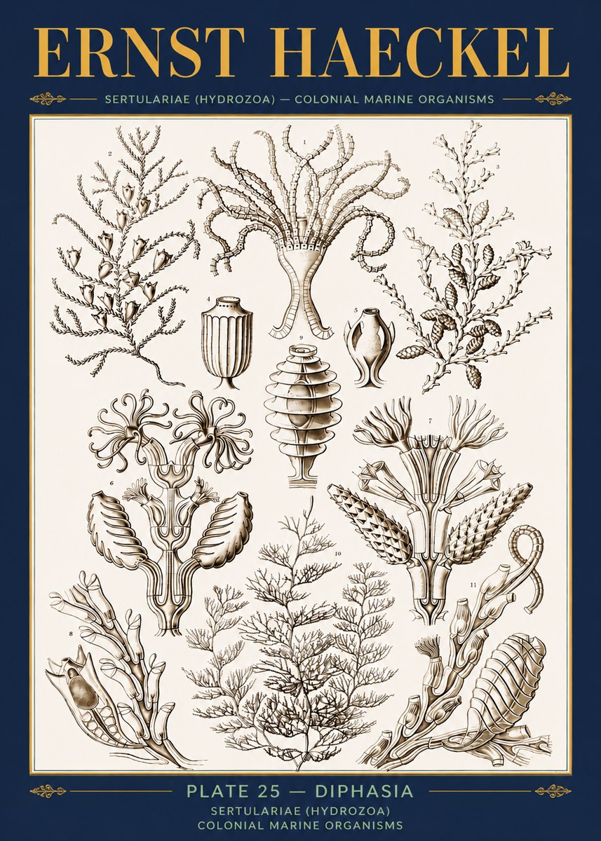 Ernst Haeckel Sertulariidae No5 - Póster