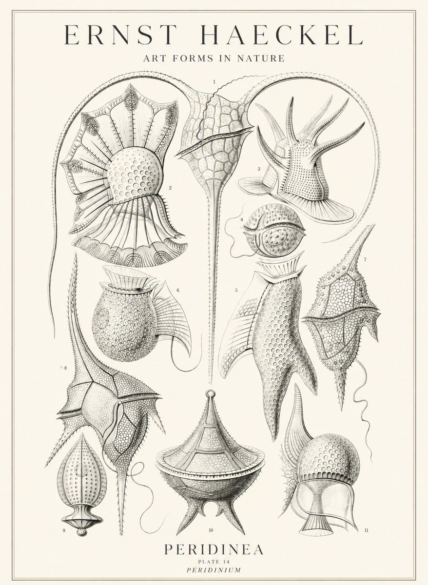 Ernst Haeckel Peridinea No3 - Póster